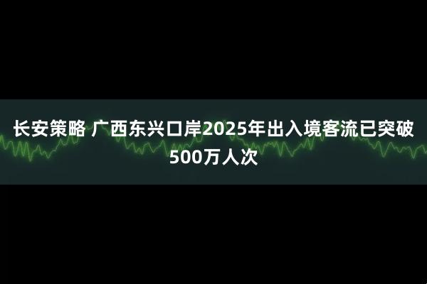 长安策略 广西东兴口岸2025年出入境客流已突破500万人次
