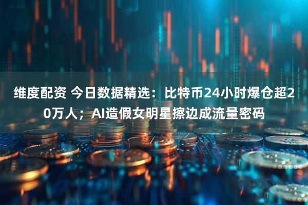 维度配资 今日数据精选：比特币24小时爆仓超20万人；AI造假女明星擦边成流量密码